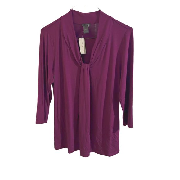 Ann Taylor L Burgundy Red Wine Shirt - Picture 1 of 6